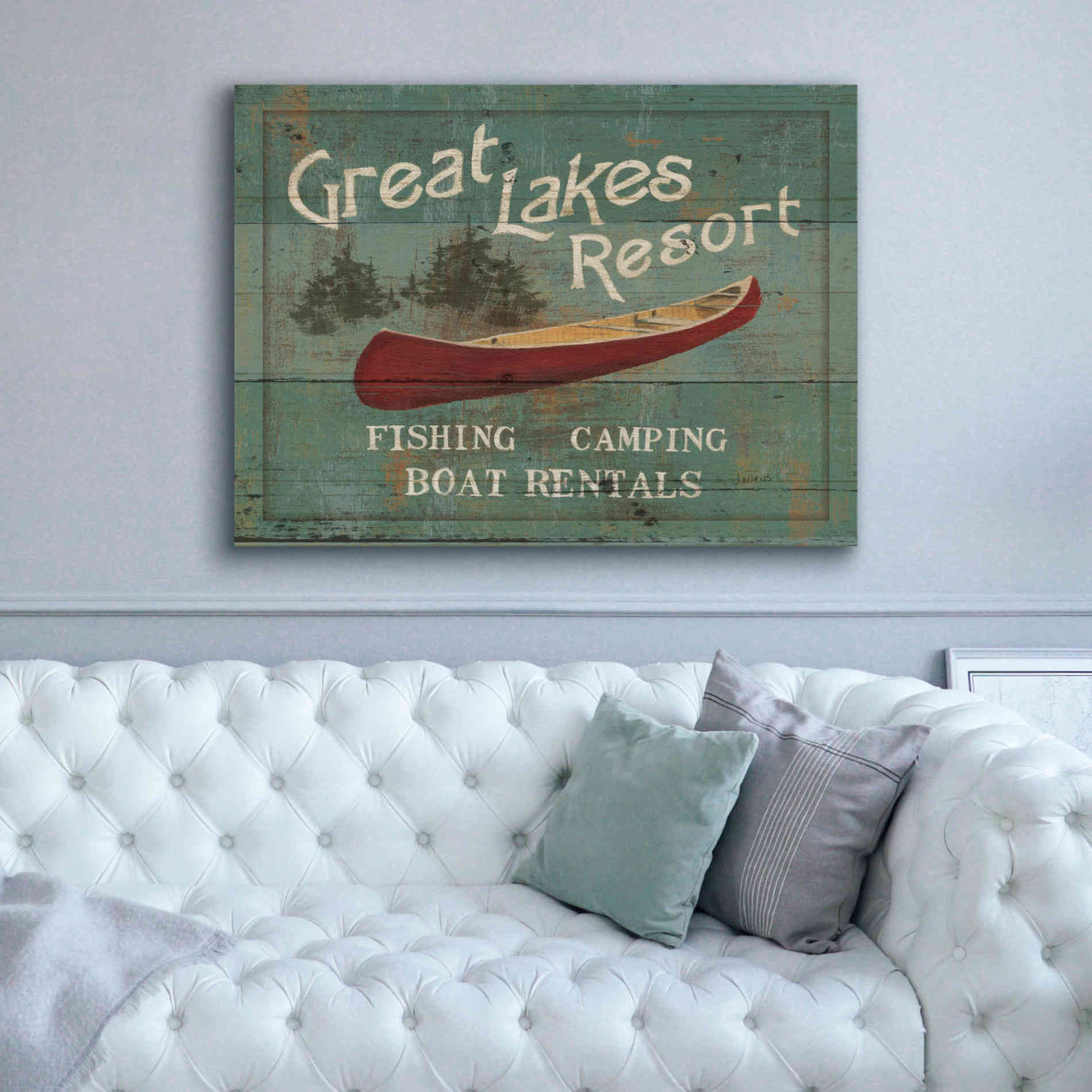 Epic Art 'Lodge Signs III' by James Wiens, Canvas Wall Art,54 x 40