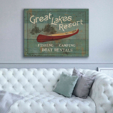 Image of Epic Art 'Lodge Signs III' by James Wiens, Canvas Wall Art,54 x 40