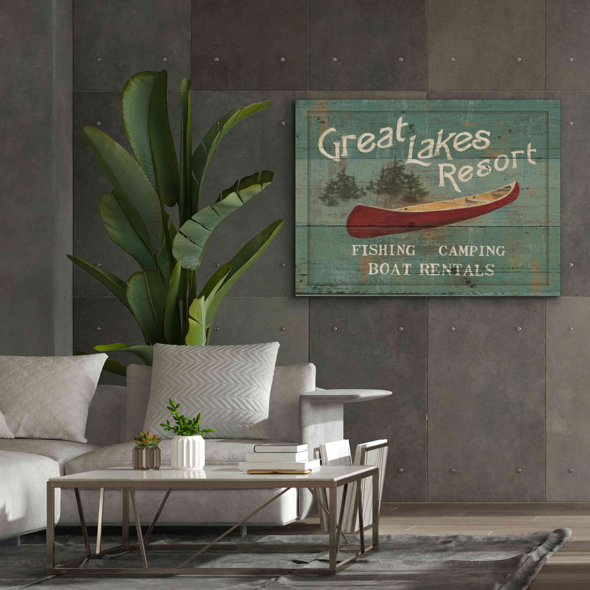Epic Art 'Lodge Signs III' by James Wiens, Canvas Wall Art,54 x 40