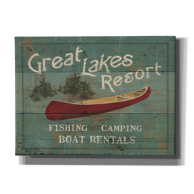 Epic Art 'Lodge Signs III' by James Wiens, Canvas Wall Art,16x12x1.1x0,24x20x1.1x0,30x26x1.74x0,54x40x1.74x0