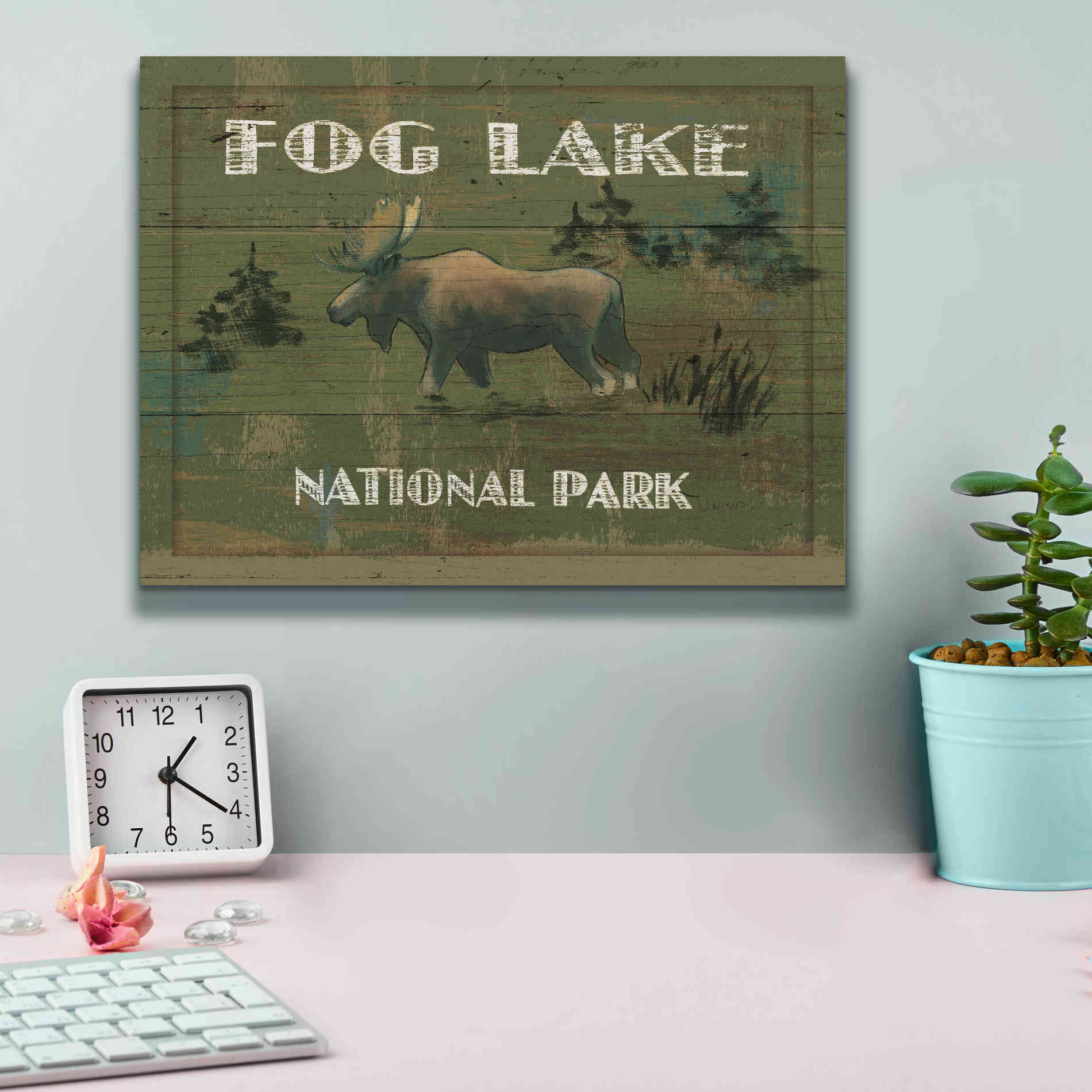 Epic Art 'Lodge Signs VI' by James Wiens, Canvas Wall Art,16 x 12
