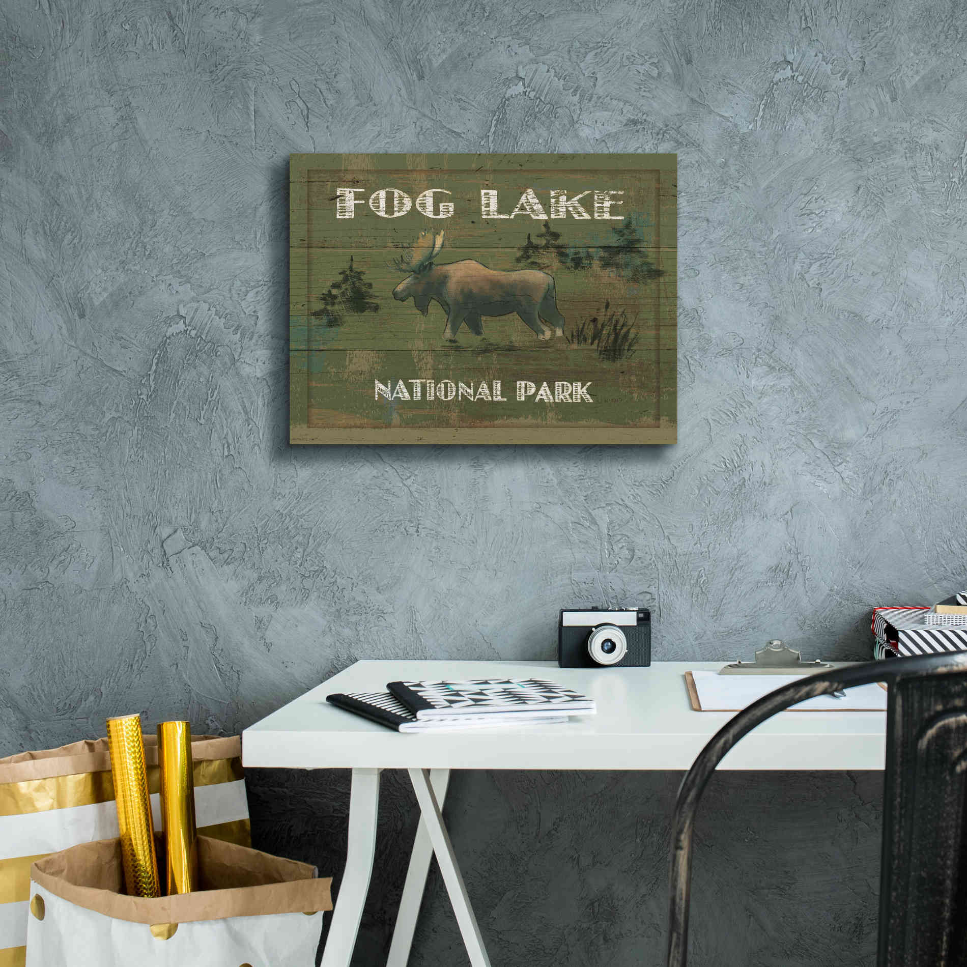 Epic Art 'Lodge Signs VI' by James Wiens, Canvas Wall Art,16 x 12