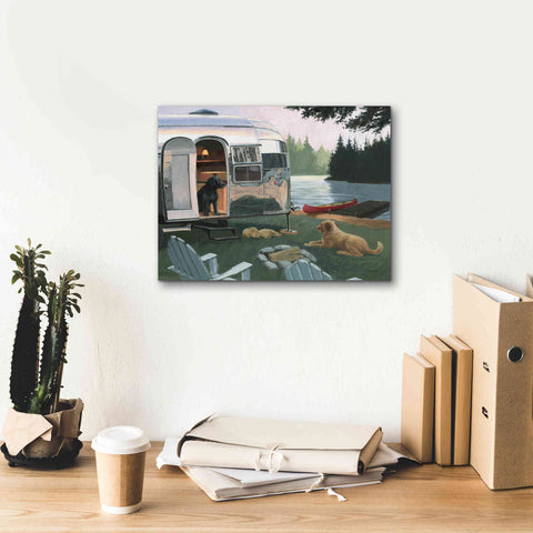 Image of Epic Art 'Canine Camp' by James Wiens, Canvas Wall Art,16 x 12