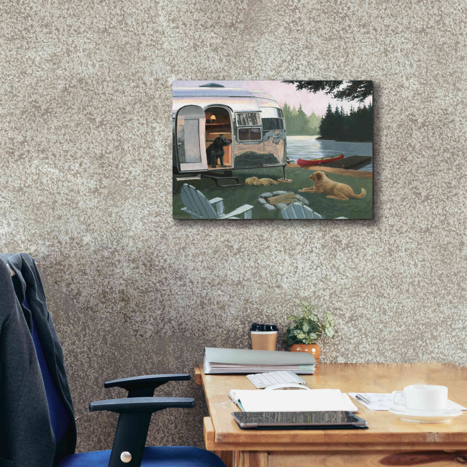 Epic Art 'Canine Camp' by James Wiens, Canvas Wall Art,24 x 20