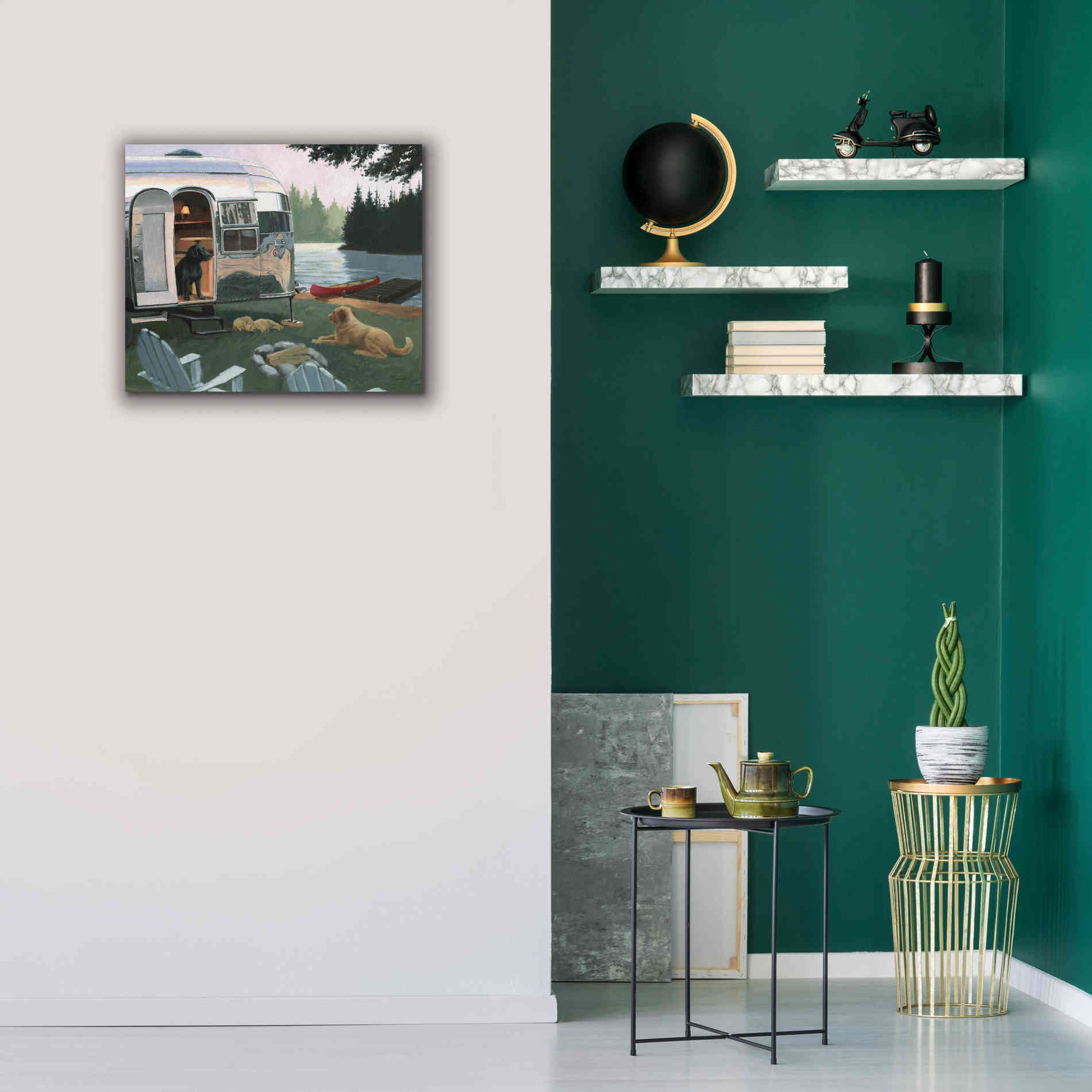 Epic Art 'Canine Camp' by James Wiens, Canvas Wall Art,24 x 20