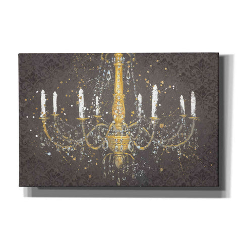 Image of Epic Art 'Grand Chandelier Gray' by James Wiens, Canvas Wall Art,18x12x1.1x0,26x18x1.1x0,40x26x1.74x0,60x40x1.74x0