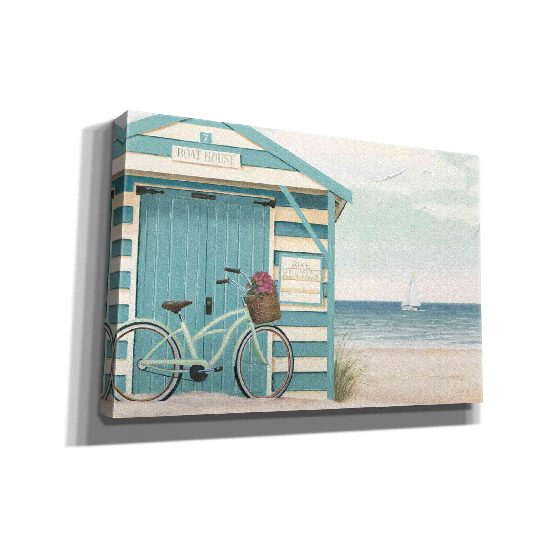 Epic Art 'Beach Cruiser I' by James Wiens, Canvas Wall Art,18x12x1.1x0,26x18x1.1x0,40x26x1.74x0,60x40x1.74x0