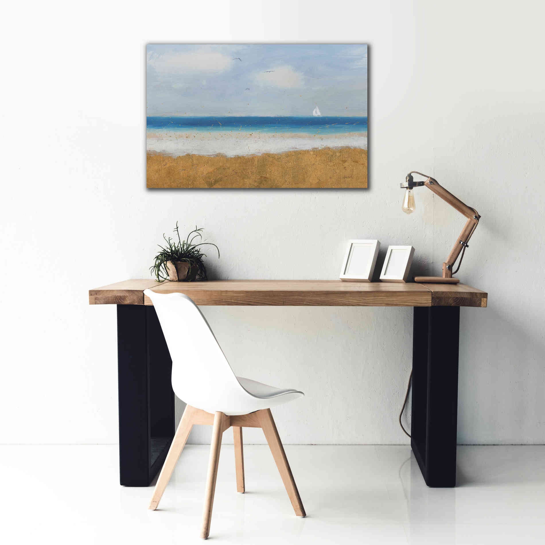 Epic Art 'Beach Horizon' by James Wiens, Canvas Wall Art,40 x 26