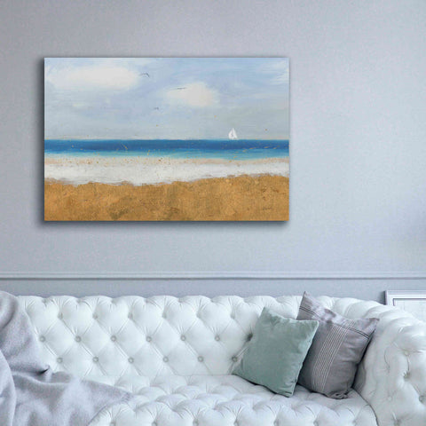 Image of Epic Art 'Beach Horizon' by James Wiens, Canvas Wall Art,60 x 40