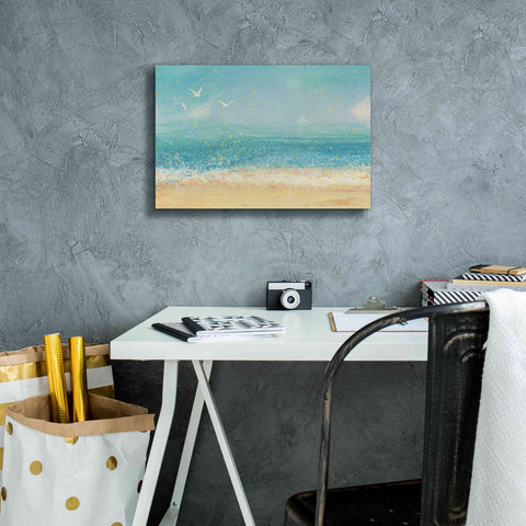 Image of Epic Art 'Splatter Beach I' by James Wiens, Canvas Wall Art,18 x 12