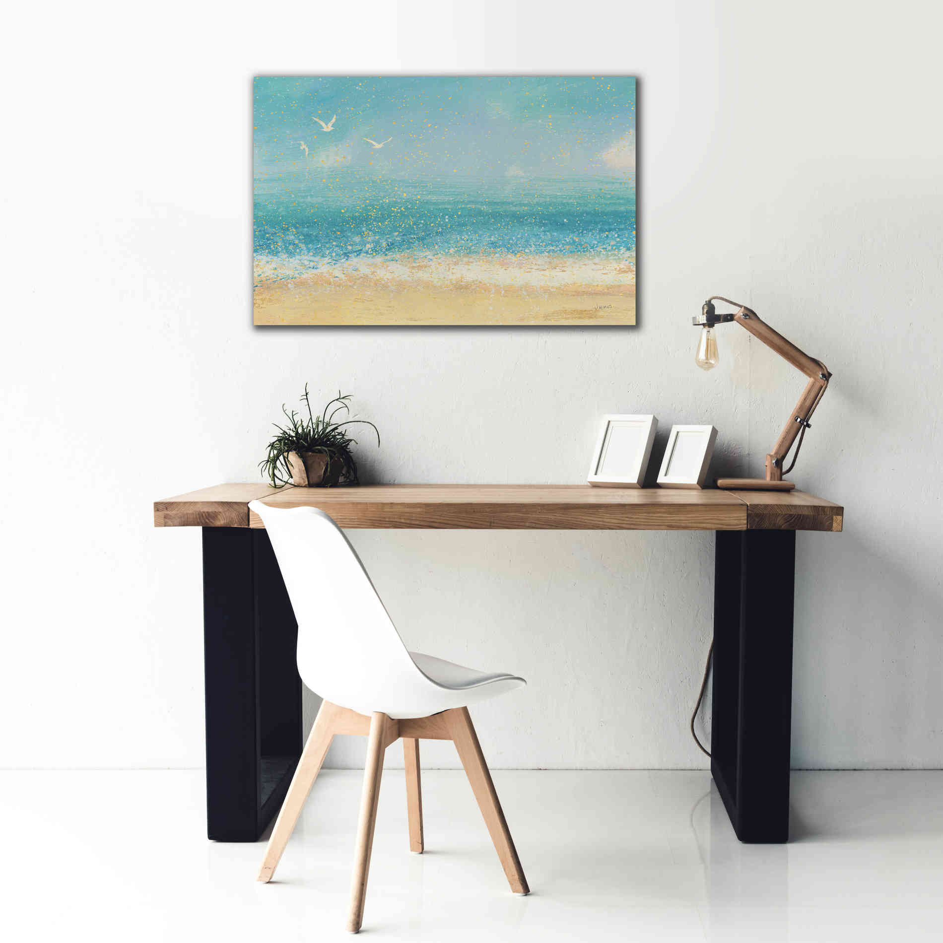 Epic Art 'Splatter Beach I' by James Wiens, Canvas Wall Art,40 x 26