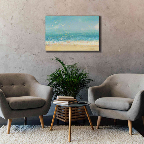 Image of Epic Art 'Splatter Beach I' by James Wiens, Canvas Wall Art,40 x 26
