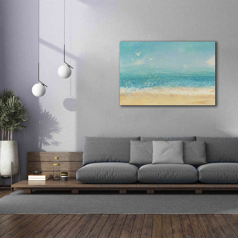 Image of Epic Art 'Splatter Beach I' by James Wiens, Canvas Wall Art,60 x 40