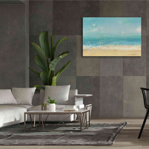 Image of Epic Art 'Splatter Beach I' by James Wiens, Canvas Wall Art,60 x 40