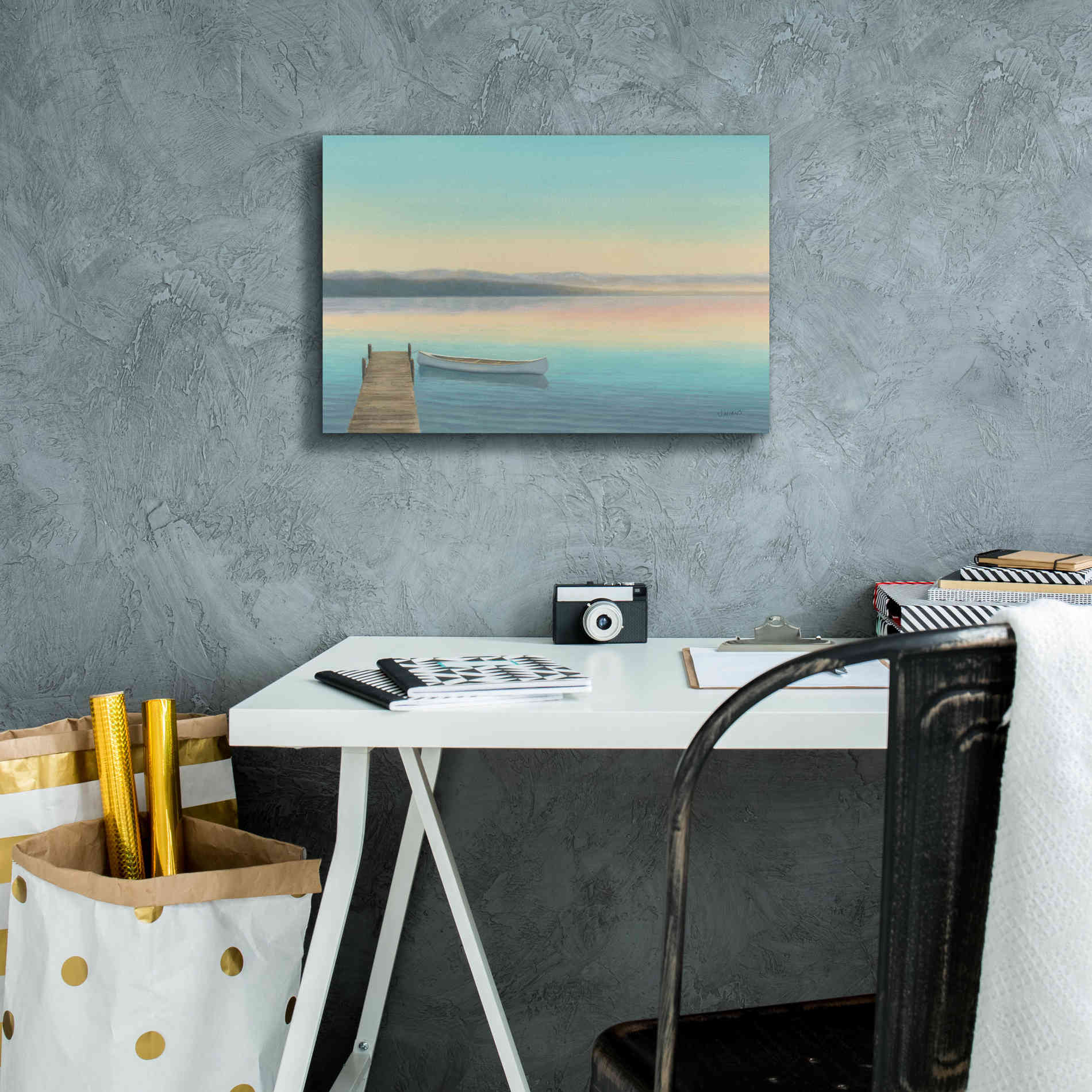 Epic Art 'Zen Canoe I' by James Wiens, Canvas Wall Art,18 x 12