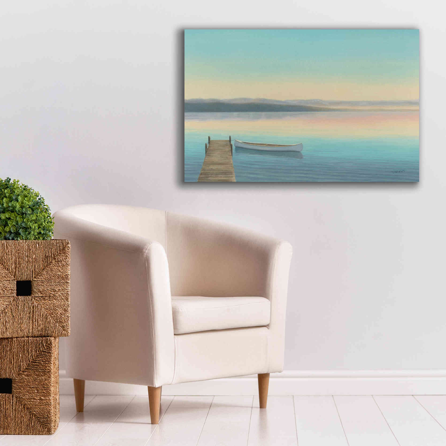 Epic Art 'Zen Canoe I' by James Wiens, Canvas Wall Art,40 x 26
