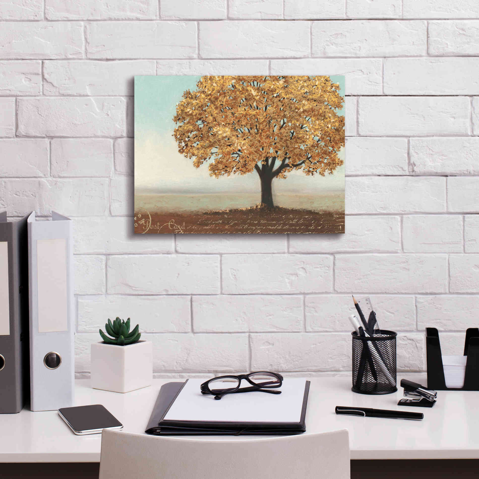 Epic Art 'Gold Reflections I' by James Wiens, Canvas Wall Art,16 x 12