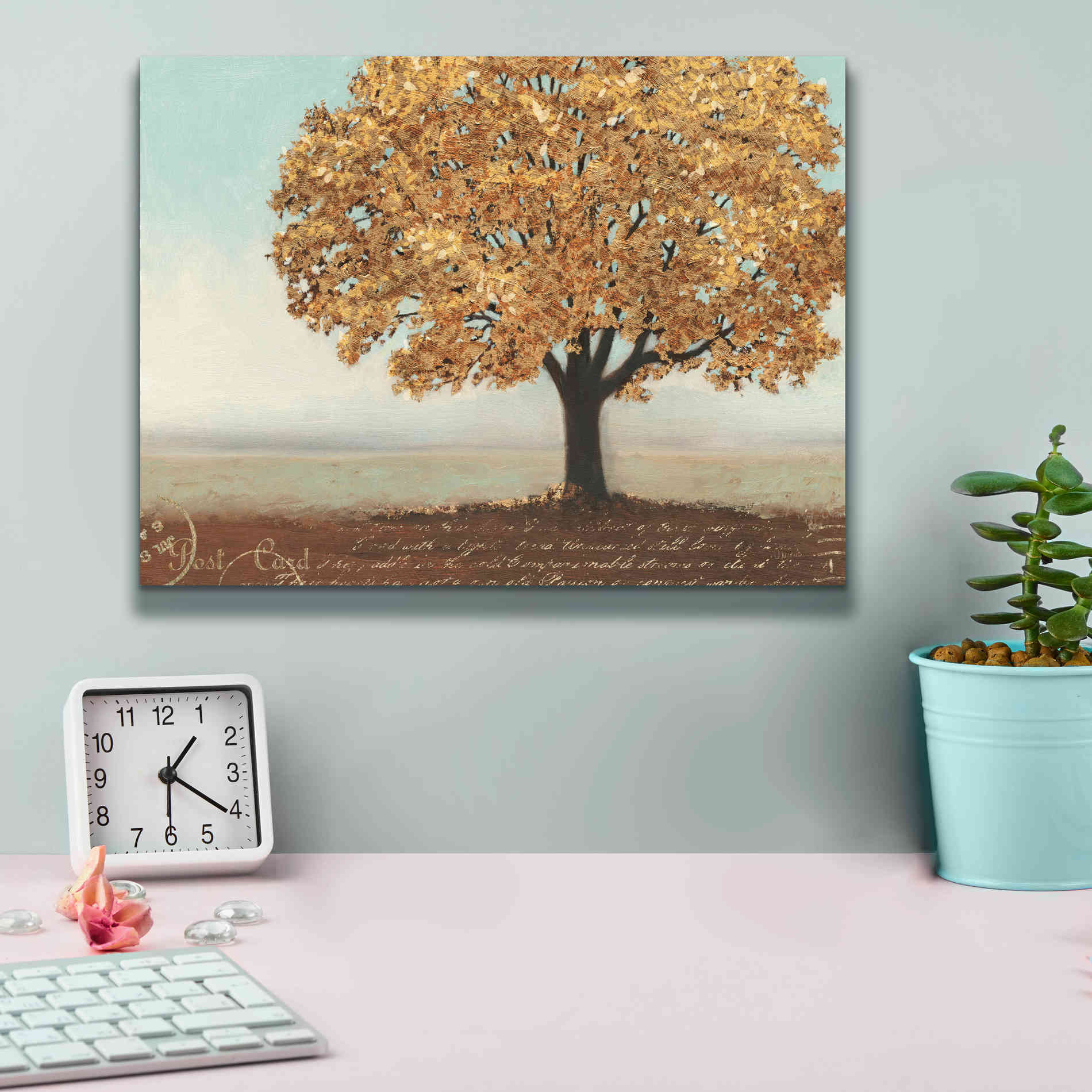 Epic Art 'Gold Reflections I' by James Wiens, Canvas Wall Art,16 x 12