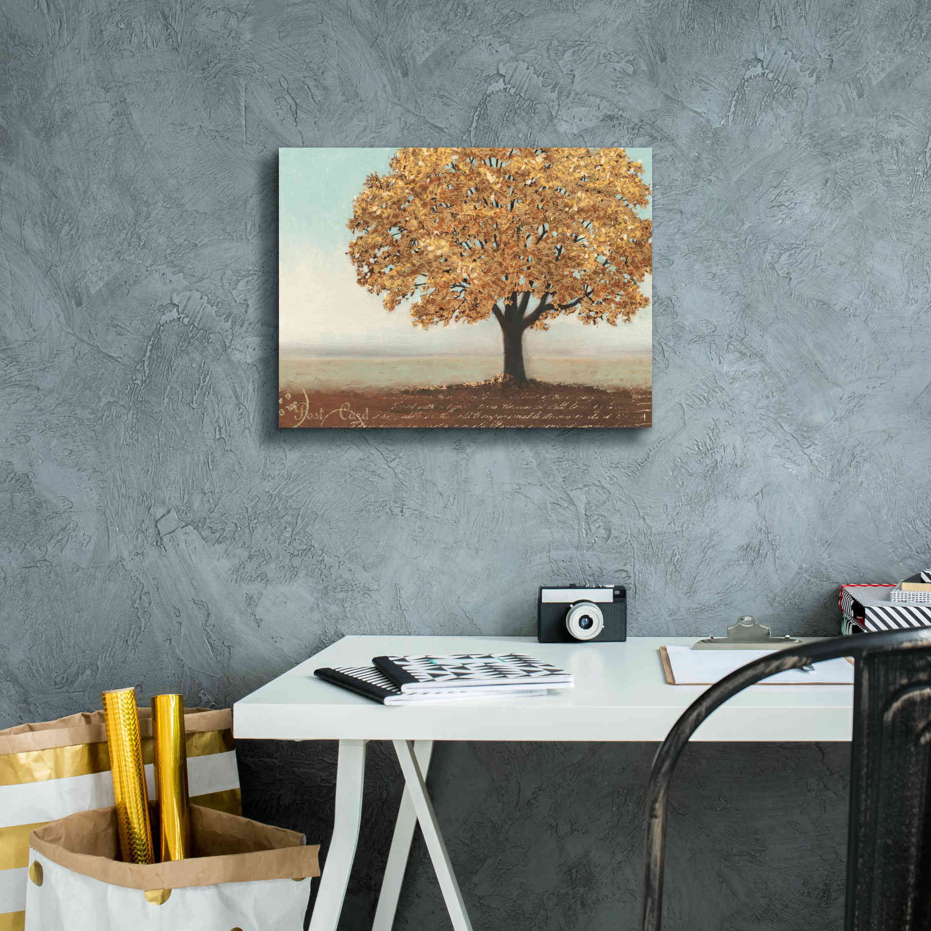 Epic Art 'Gold Reflections I' by James Wiens, Canvas Wall Art,16 x 12