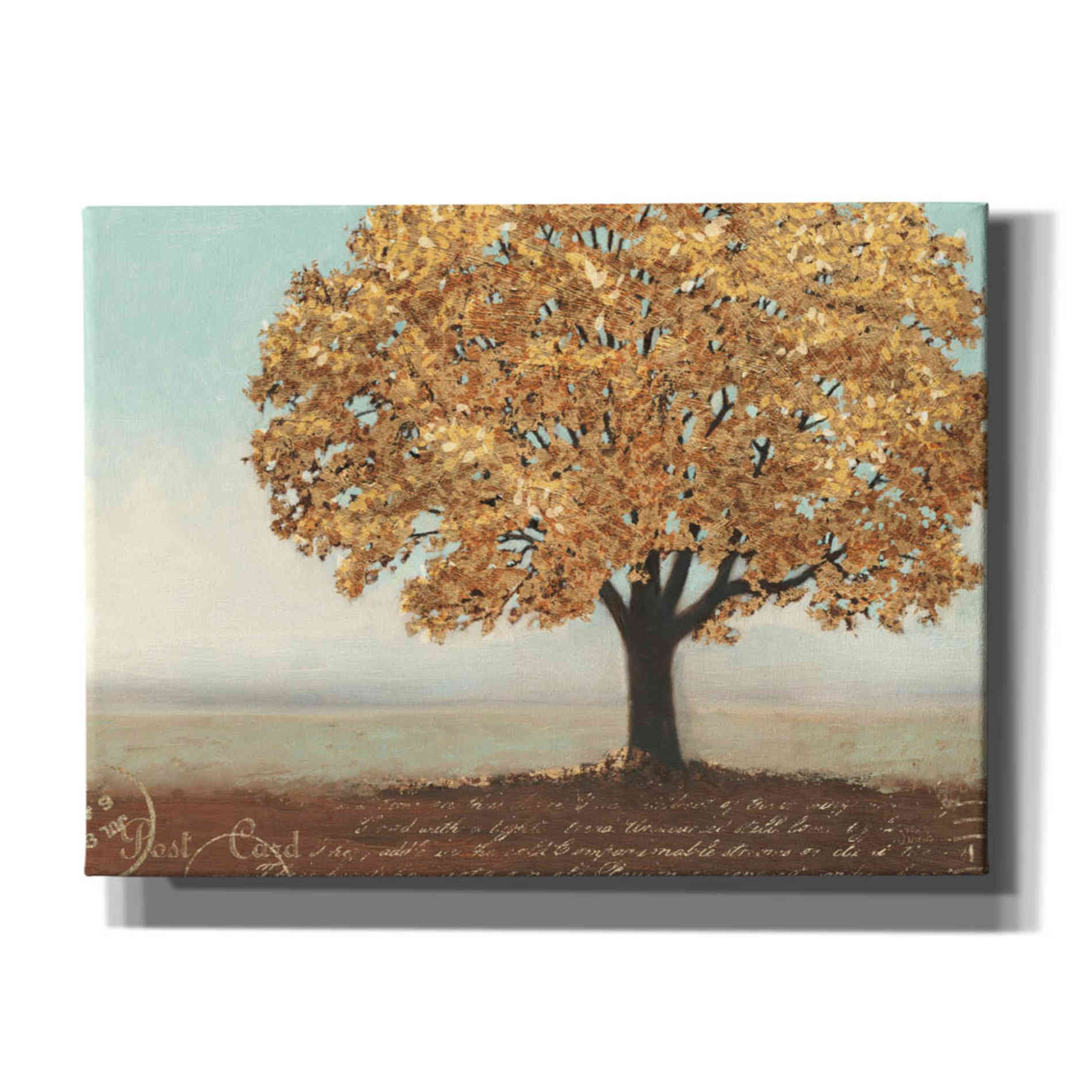 Epic Art 'Gold Reflections I' by James Wiens, Canvas Wall Art,16x12x1.1x0,26x18x1.1x0,34x26x1.74x0,54x40x1.74x0