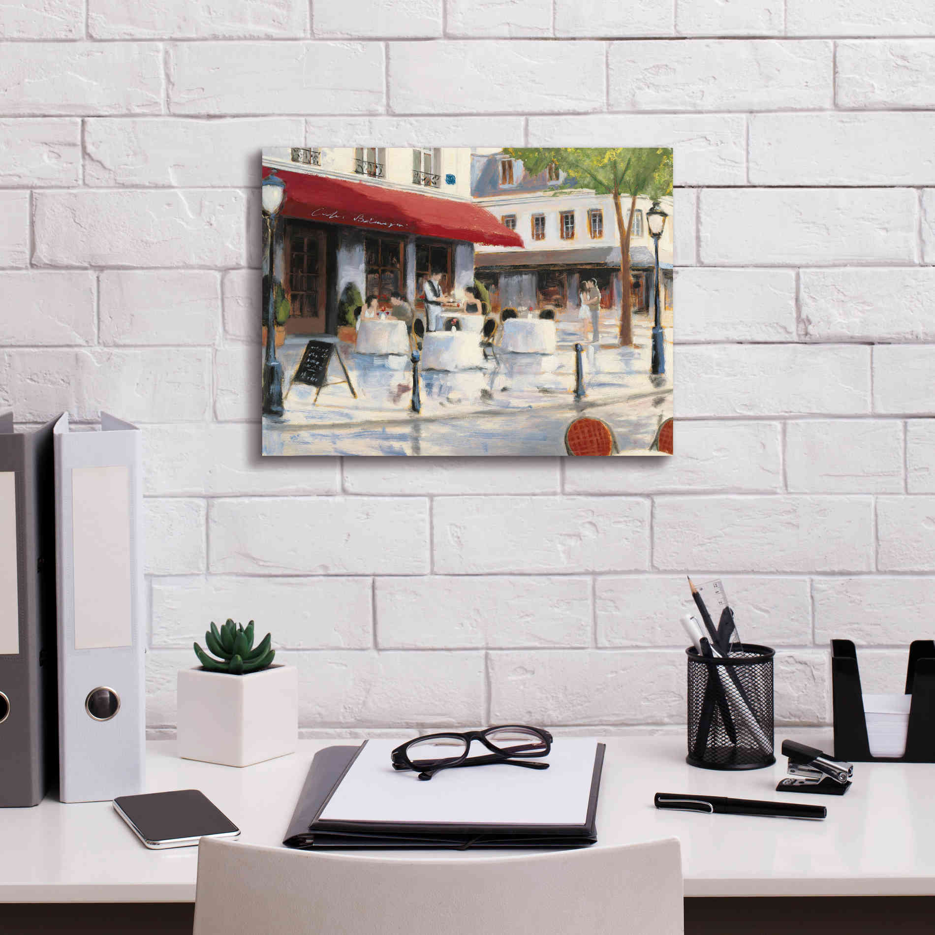 Epic Art 'Relaxing at the Cafe I' by James Wiens, Canvas Wall Art,16 x 12