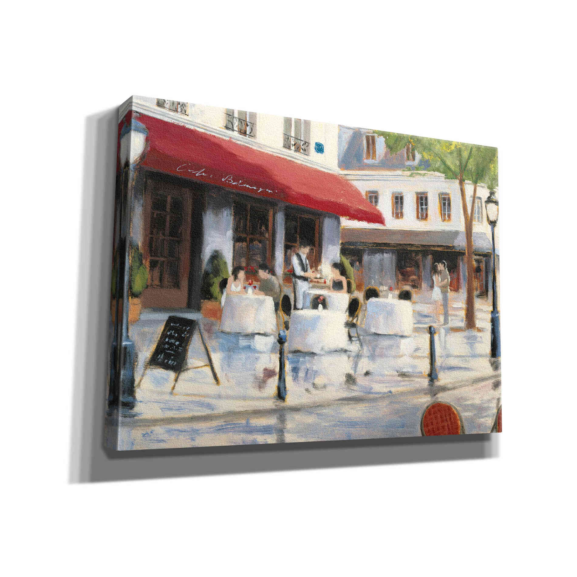 Epic Art 'Relaxing at the Cafe I' by James Wiens, Canvas Wall Art,16x12x1.1x0,26x18x1.1x0,34x26x1.74x0,54x40x1.74x0