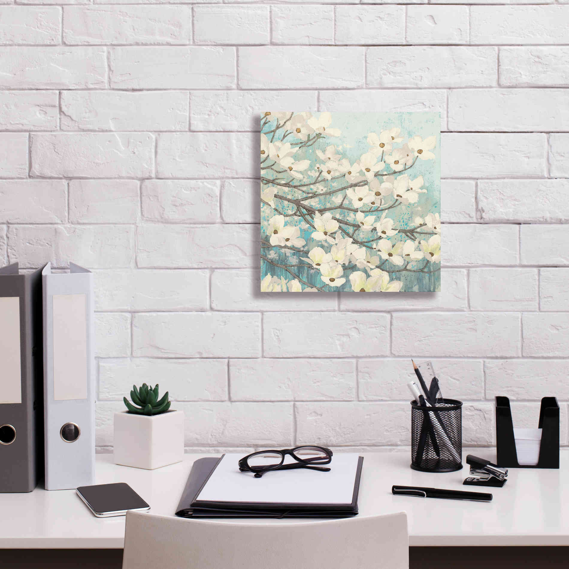 Epic Art 'Dogwood Blossoms' by James Wiens, Canvas Wall Art,12 x 12
