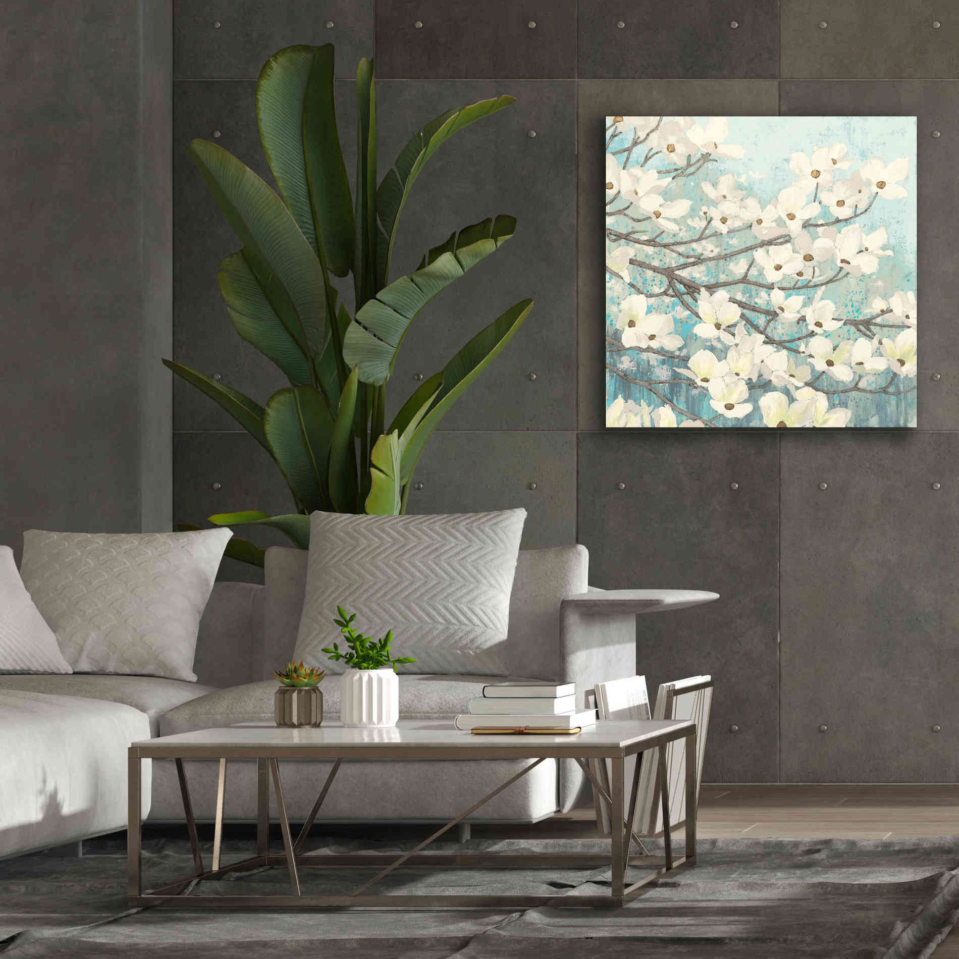 Epic Art 'Dogwood Blossoms' by James Wiens, Canvas Wall Art,37 x 37