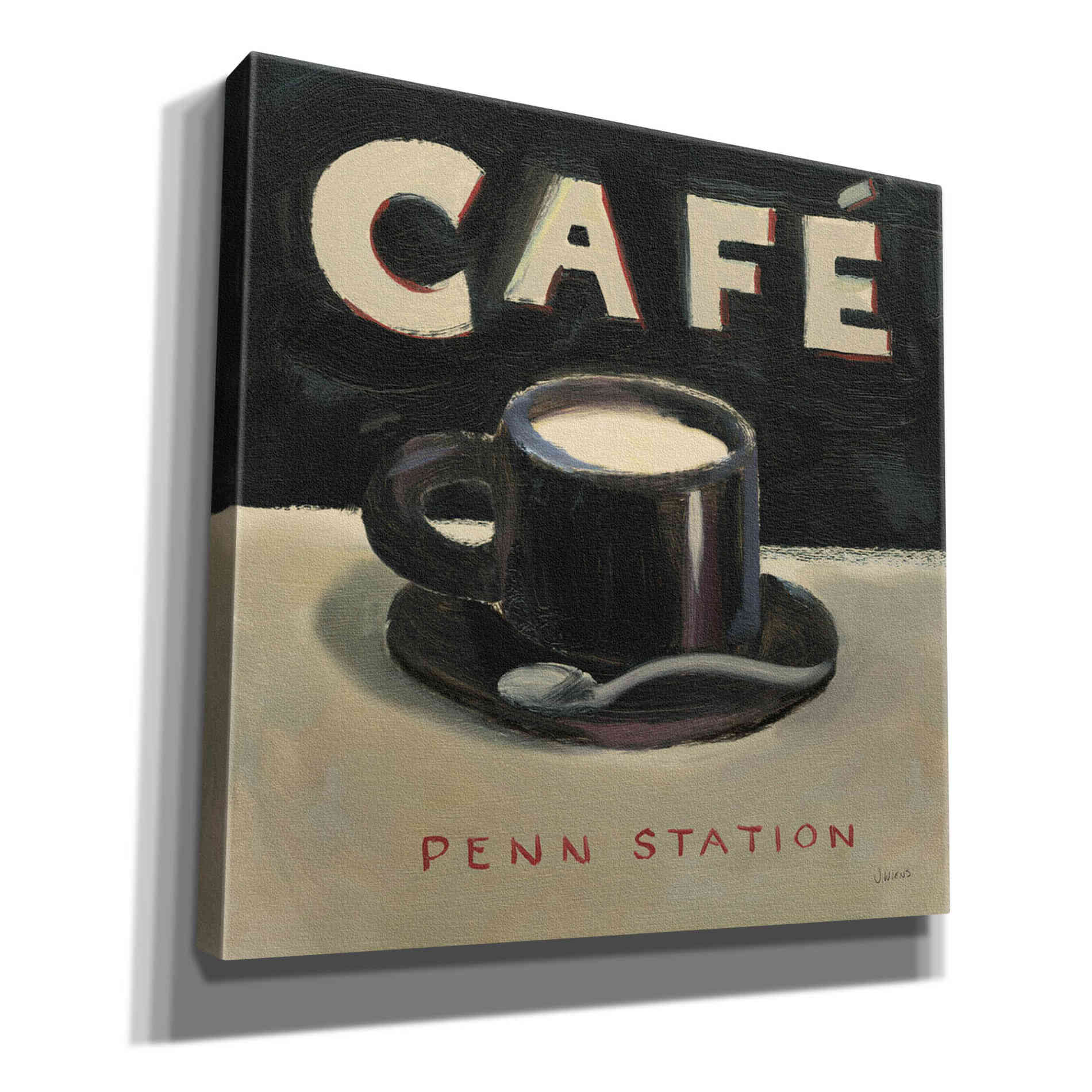 Epic Art 'Coffee Spot I' by James Wiens, Canvas Wall Art,12x12x1.1x0,18x18x1.1x0,26x26x1.74x0,37x37x1.74x0