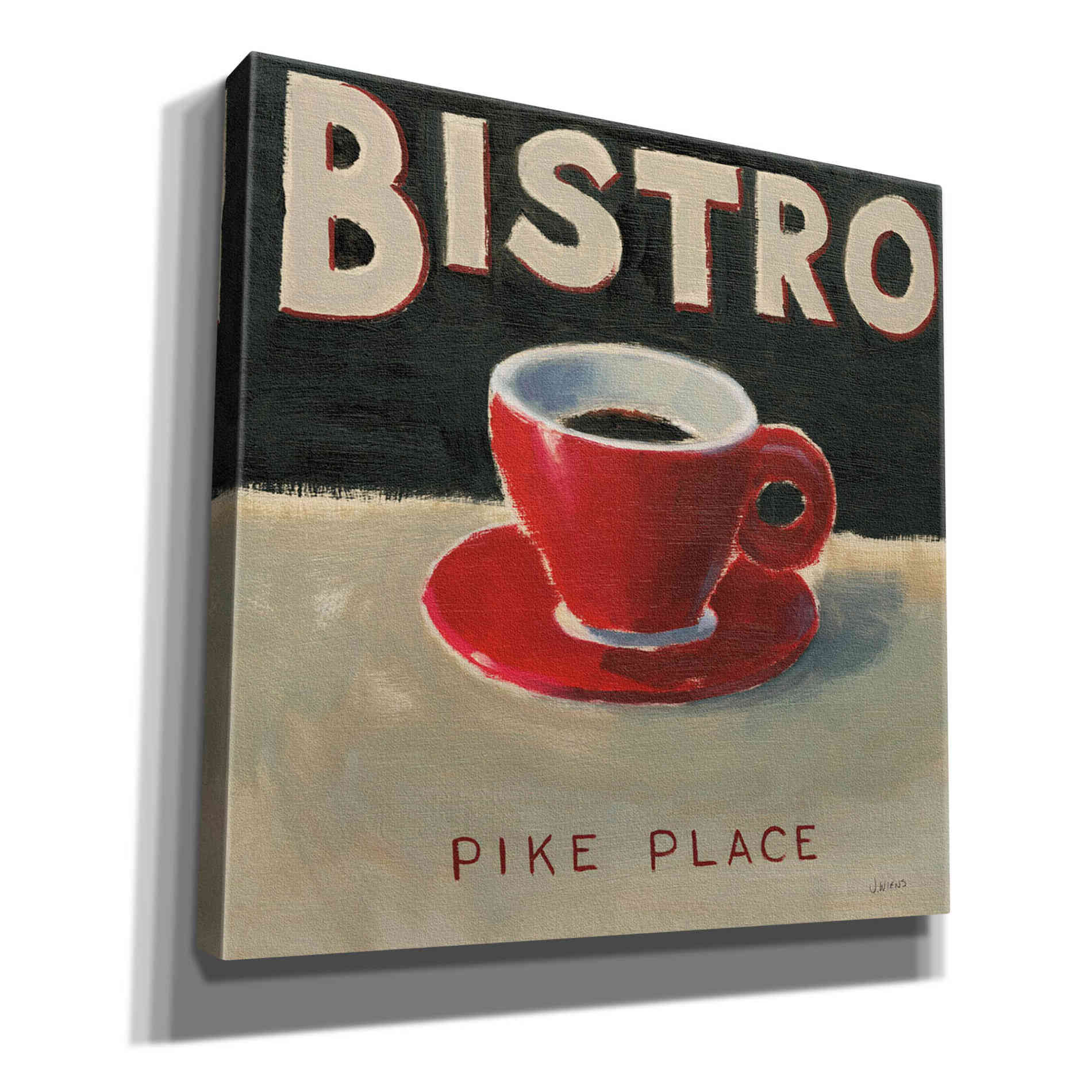 Epic Art 'Coffee Spot IV' by James Wiens, Canvas Wall Art,12x12x1.1x0,18x18x1.1x0,26x26x1.74x0,37x37x1.74x0