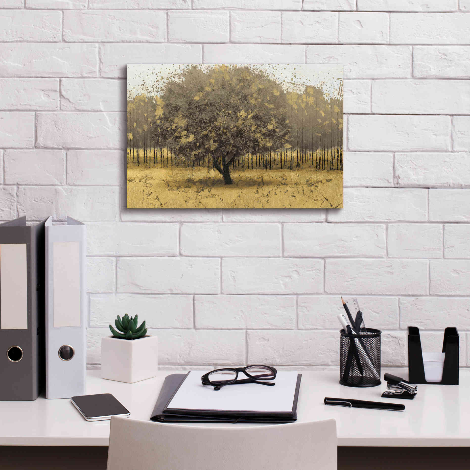 Epic Art 'Golden Trees I' by James Wiens, Canvas Wall Art,18 x 12