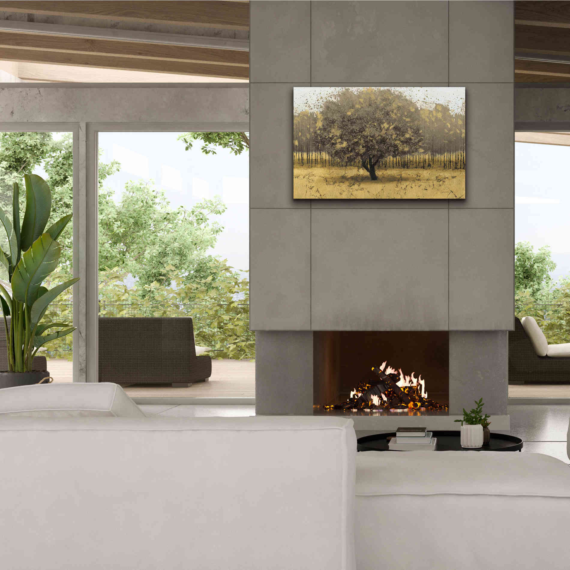 Epic Art 'Golden Trees I' by James Wiens, Canvas Wall Art,40 x 26