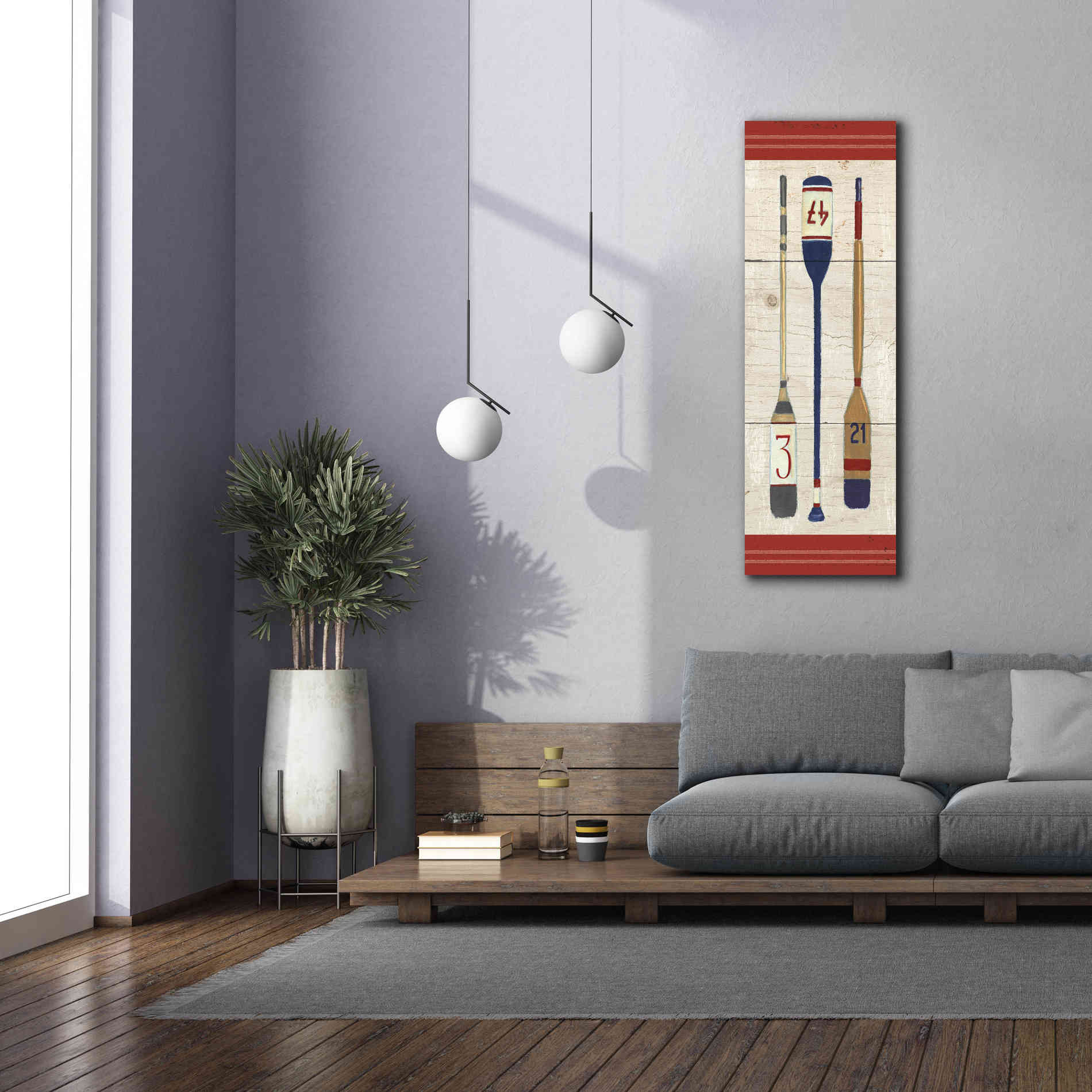 Epic Art 'Nautique X' by James Wiens, Canvas Wall Art,20 x 60