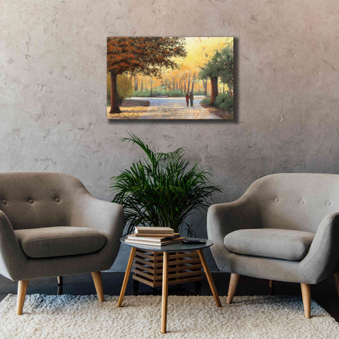 Image of Epic Art 'Golden Autumn Stroll' by James Wiens, Canvas Wall Art,40 x 26