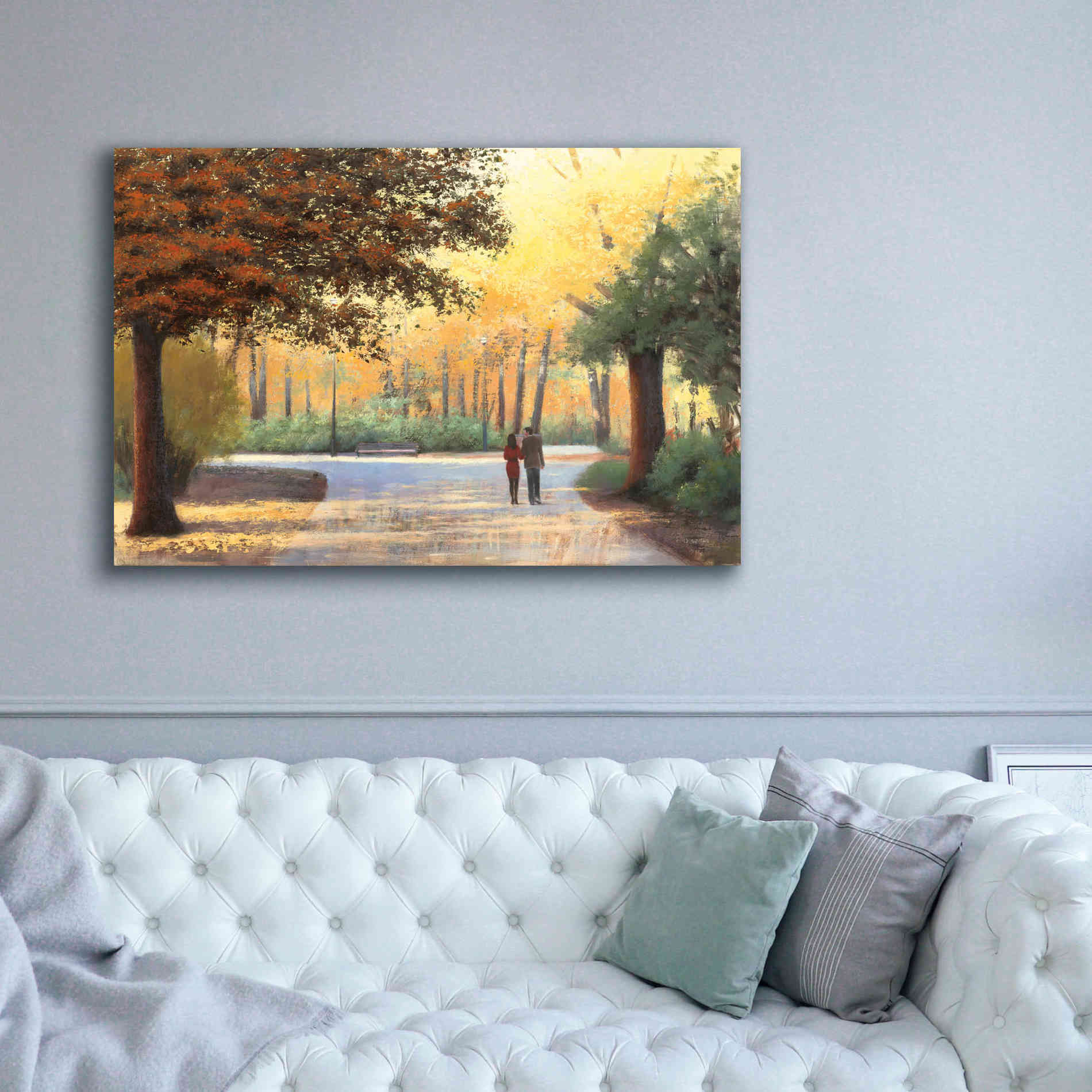 Epic Art 'Golden Autumn Stroll' by James Wiens, Canvas Wall Art,60 x 40