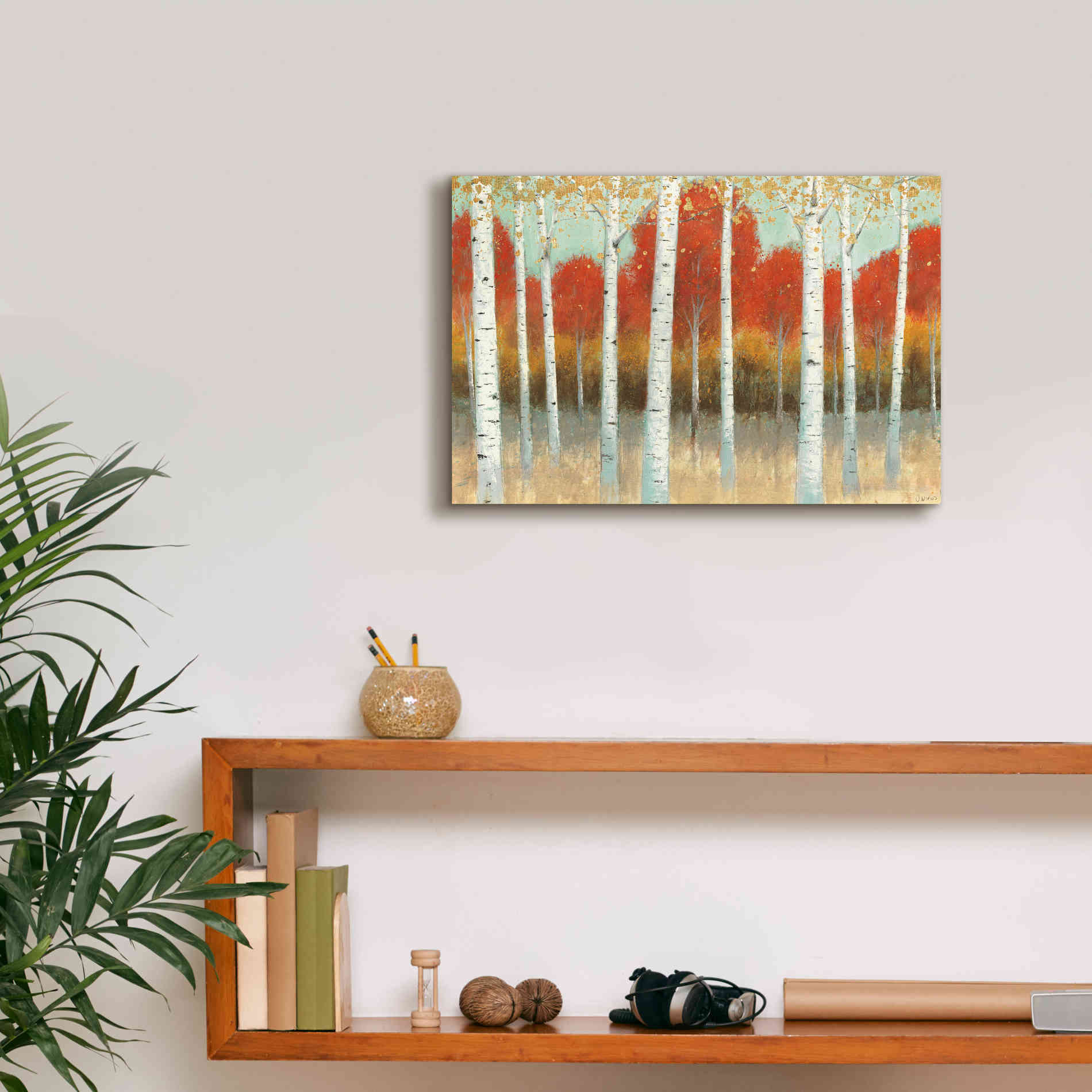 'Fall Promenade I' by James Wiens, Canvas Wall Art,18 x 12