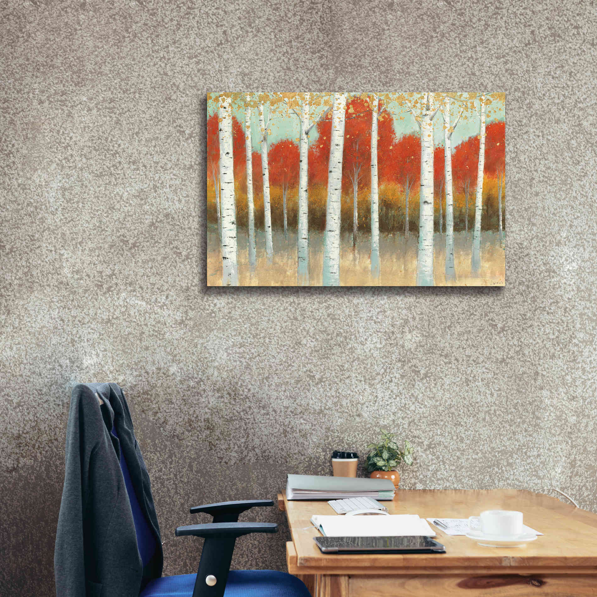 'Fall Promenade I' by James Wiens, Canvas Wall Art,40 x 26