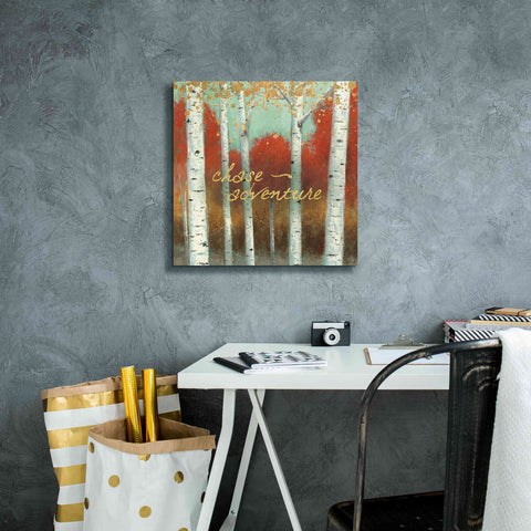 Image of 'Fall Promenade II' by James Wiens, Canvas Wall Art,18 x 18