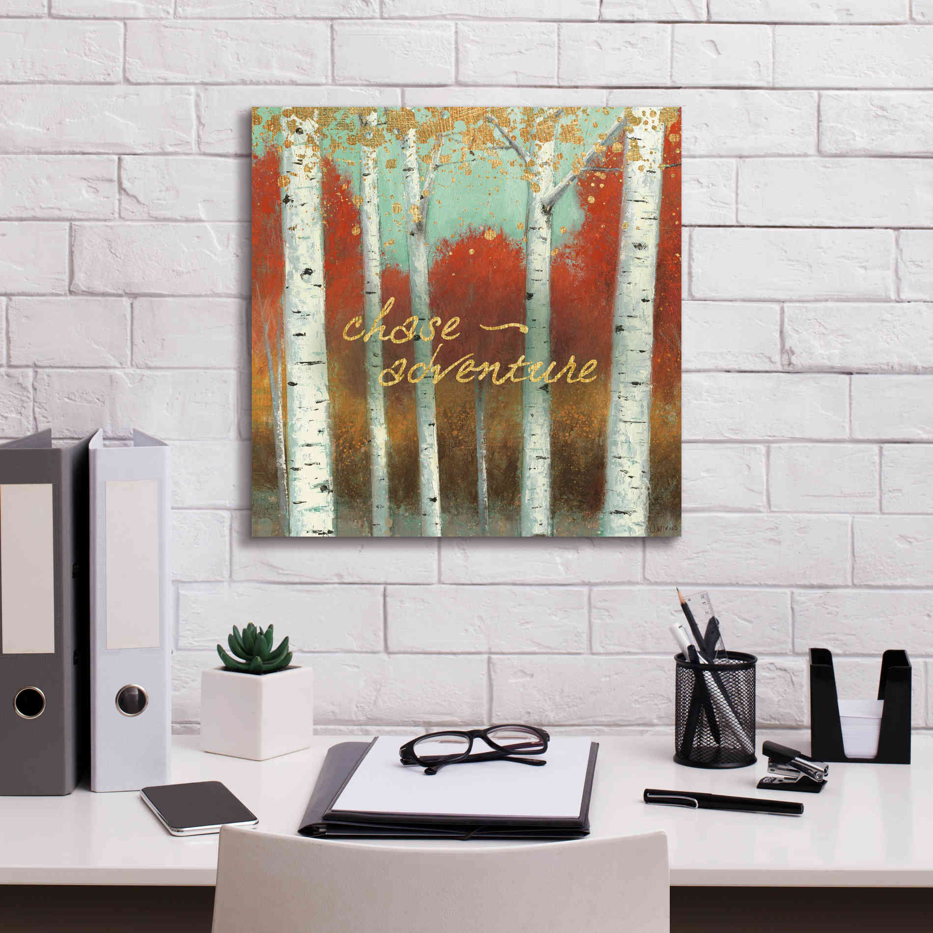 'Fall Promenade II' by James Wiens, Canvas Wall Art,18 x 18