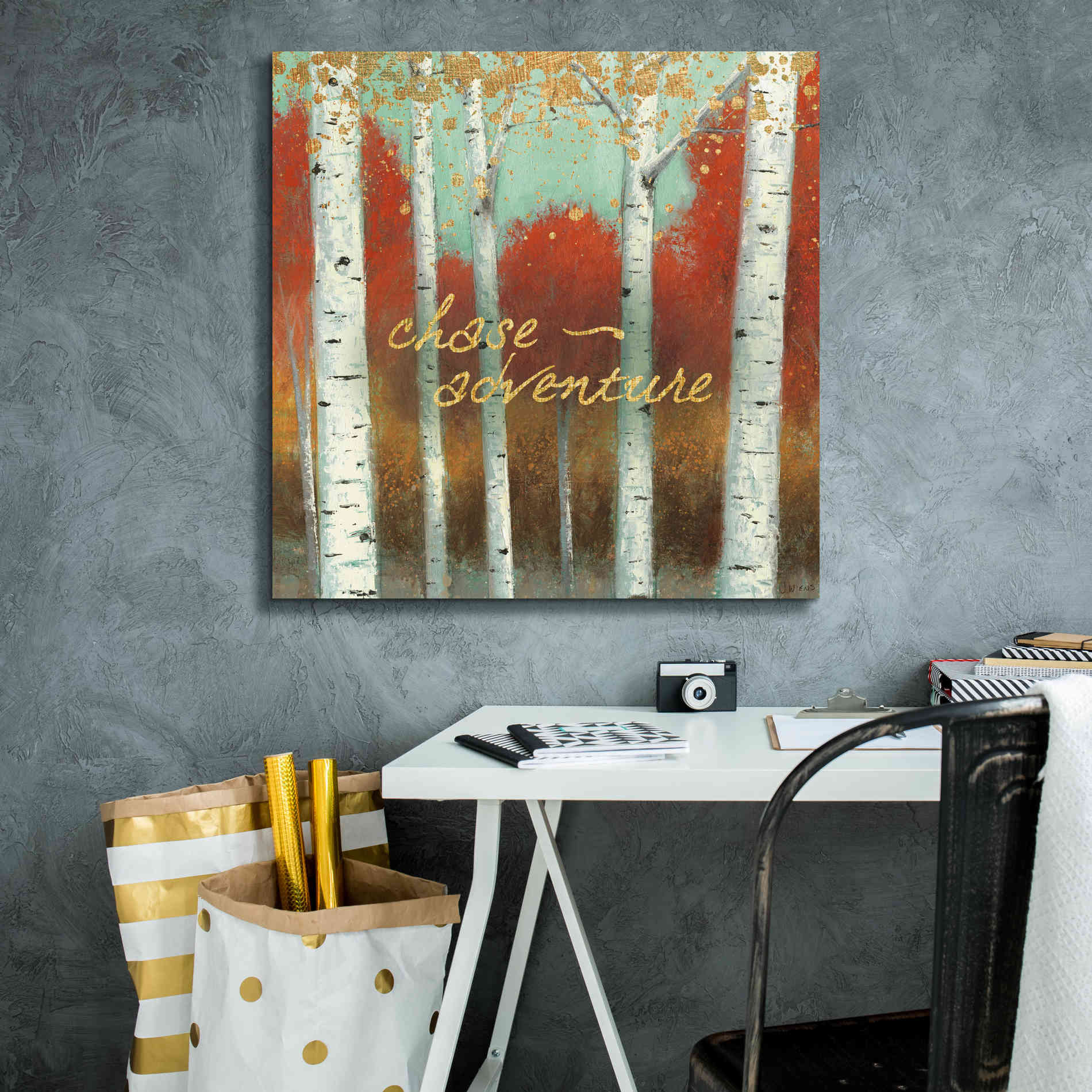 'Fall Promenade II' by James Wiens, Canvas Wall Art,26 x 26