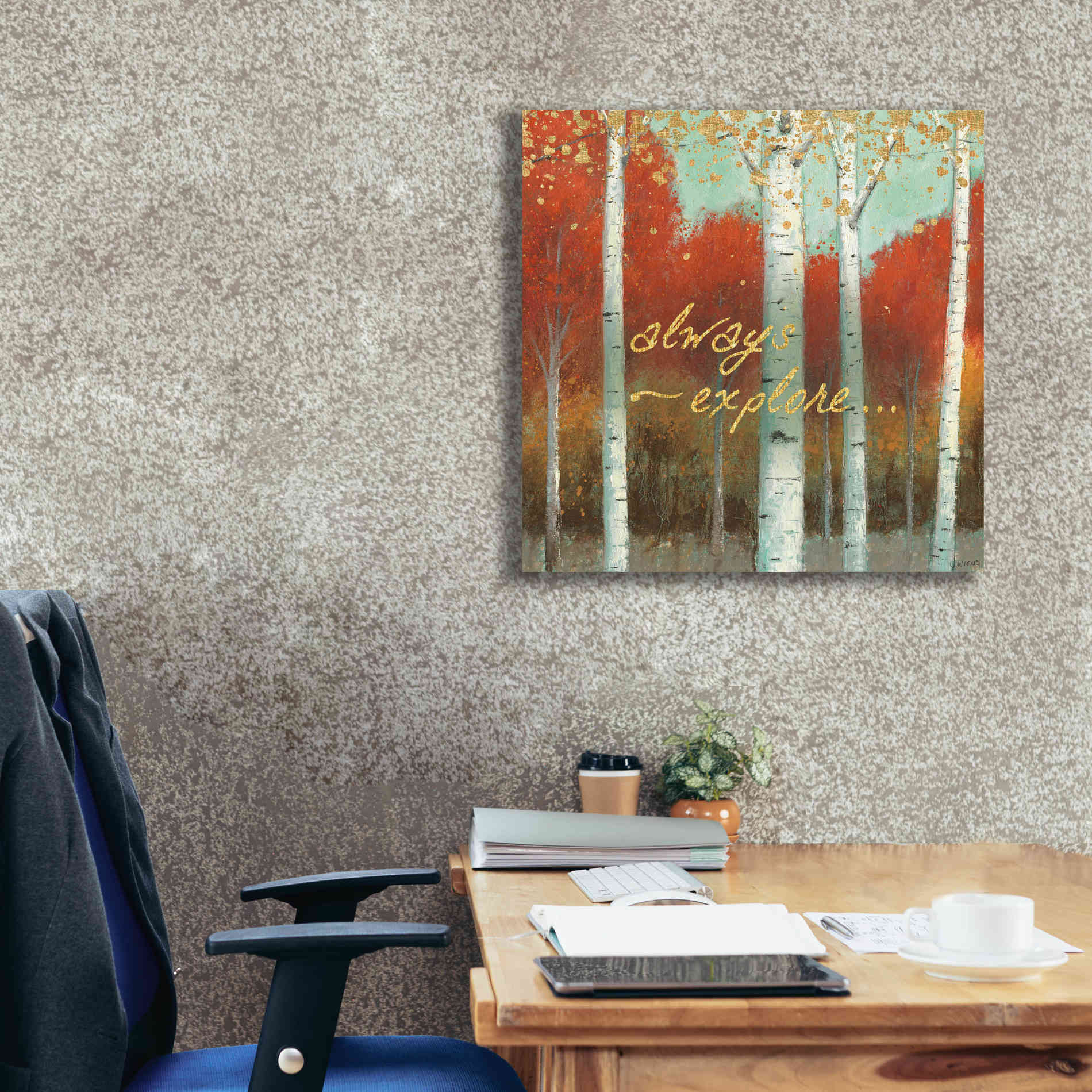 'Fall Promenade III' by James Wiens, Canvas Wall Art,26 x 26
