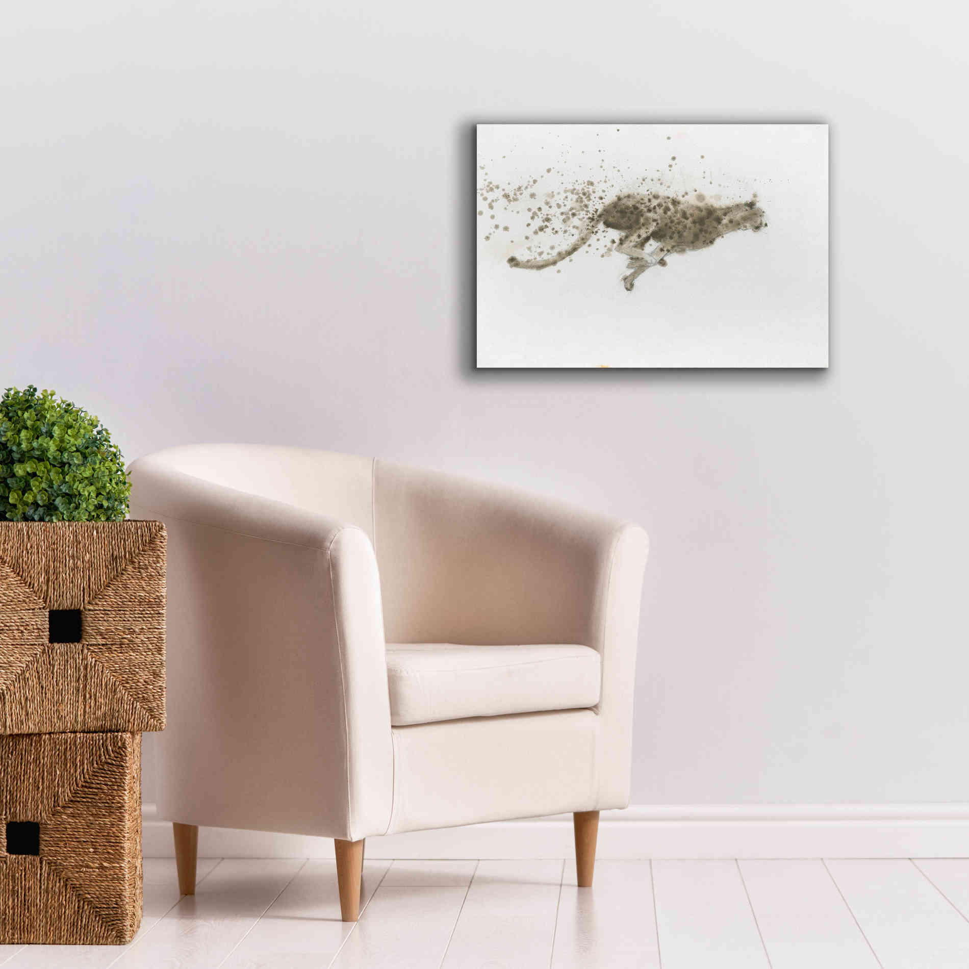 'Cheetah' by James Wiens, Canvas Wall Art,26 x 18