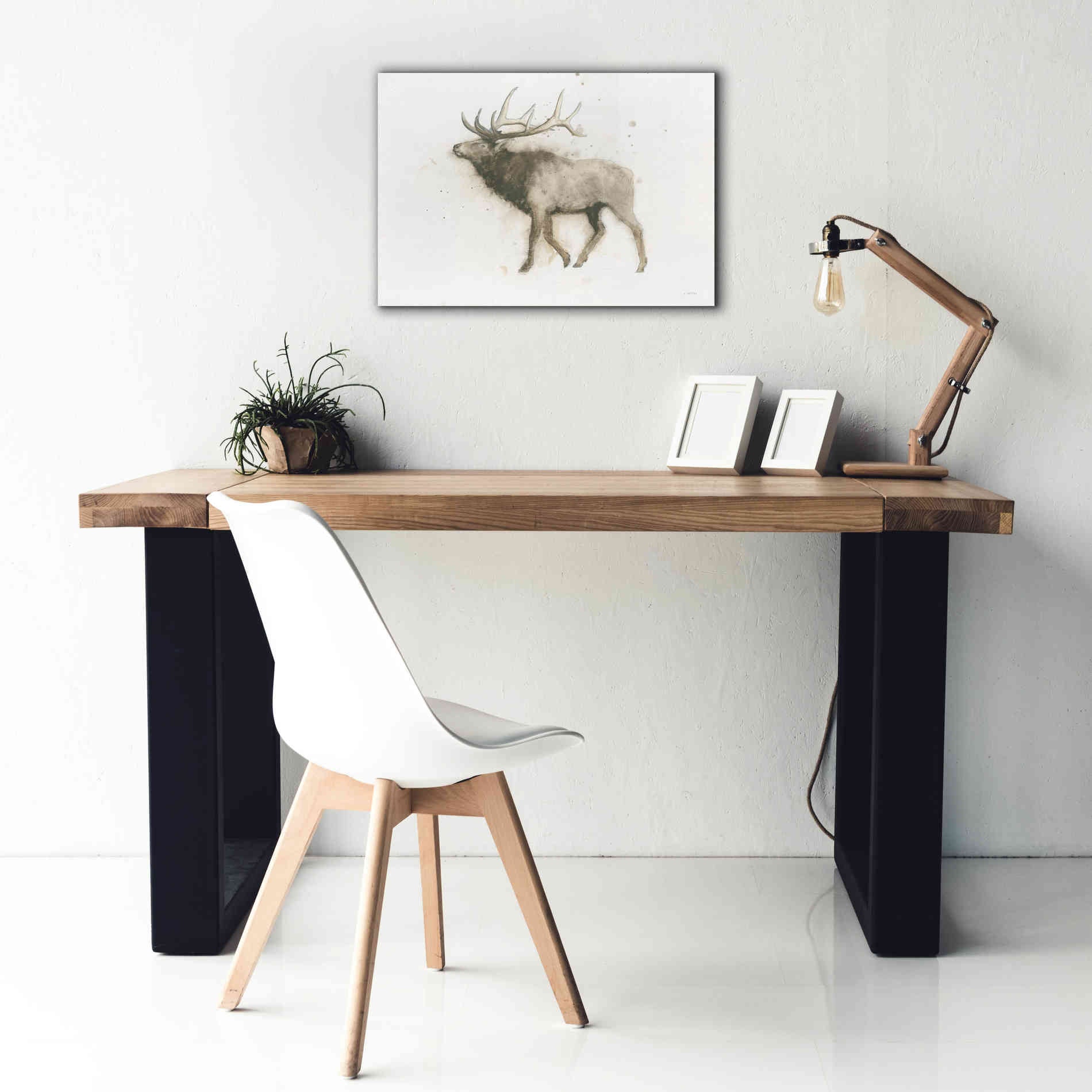 'Elk' by James Wiens, Canvas Wall Art,26 x 18