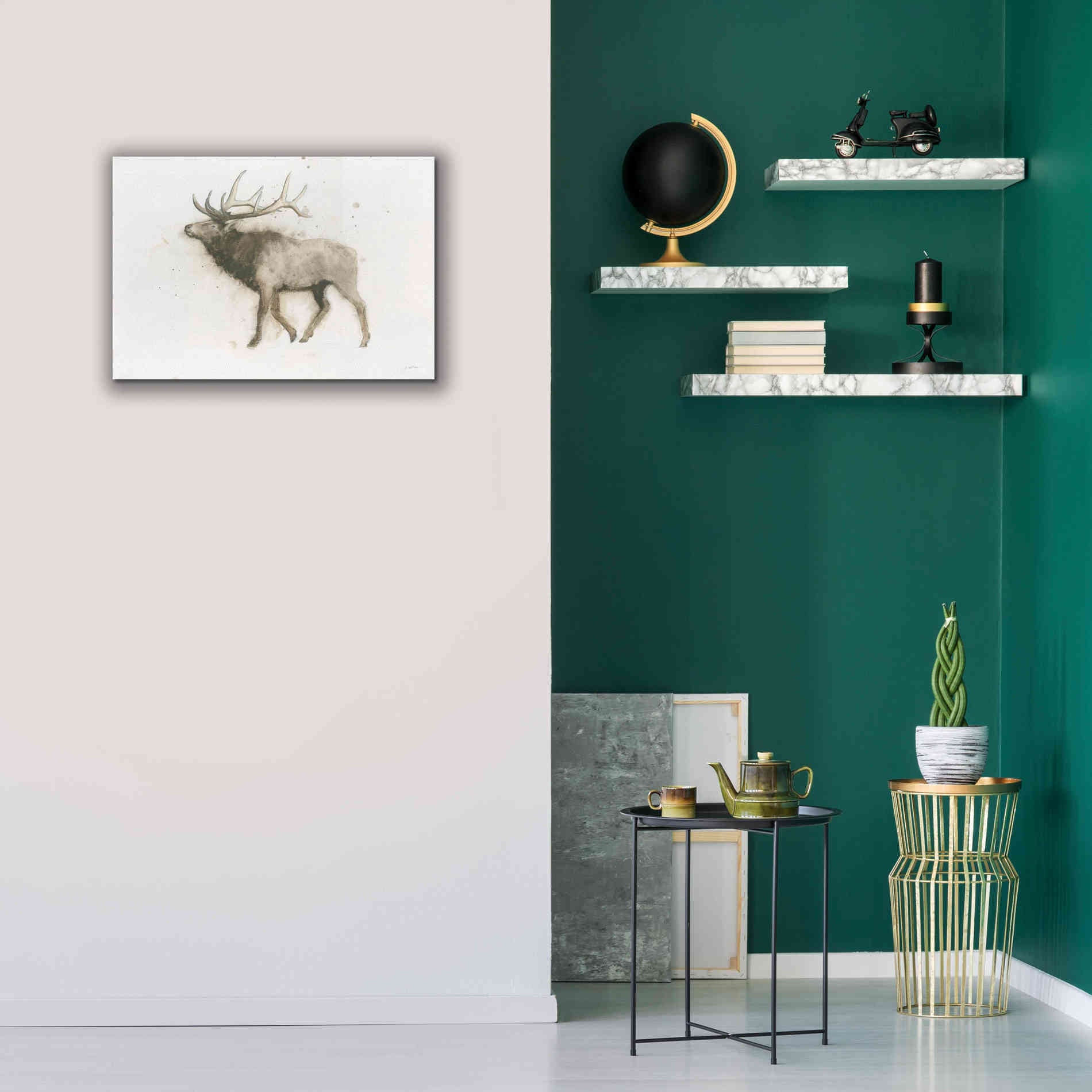 'Elk' by James Wiens, Canvas Wall Art,26 x 18