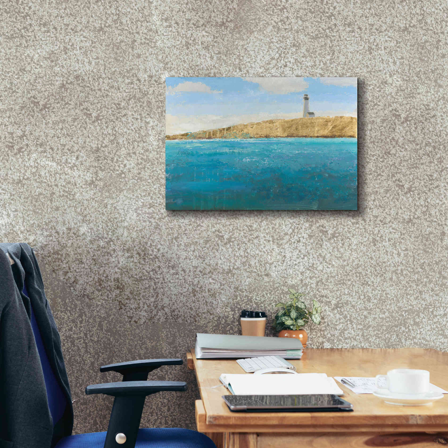 'Lighthouse Seascape II' by James Wiens, Canvas Wall Art,26 x 18