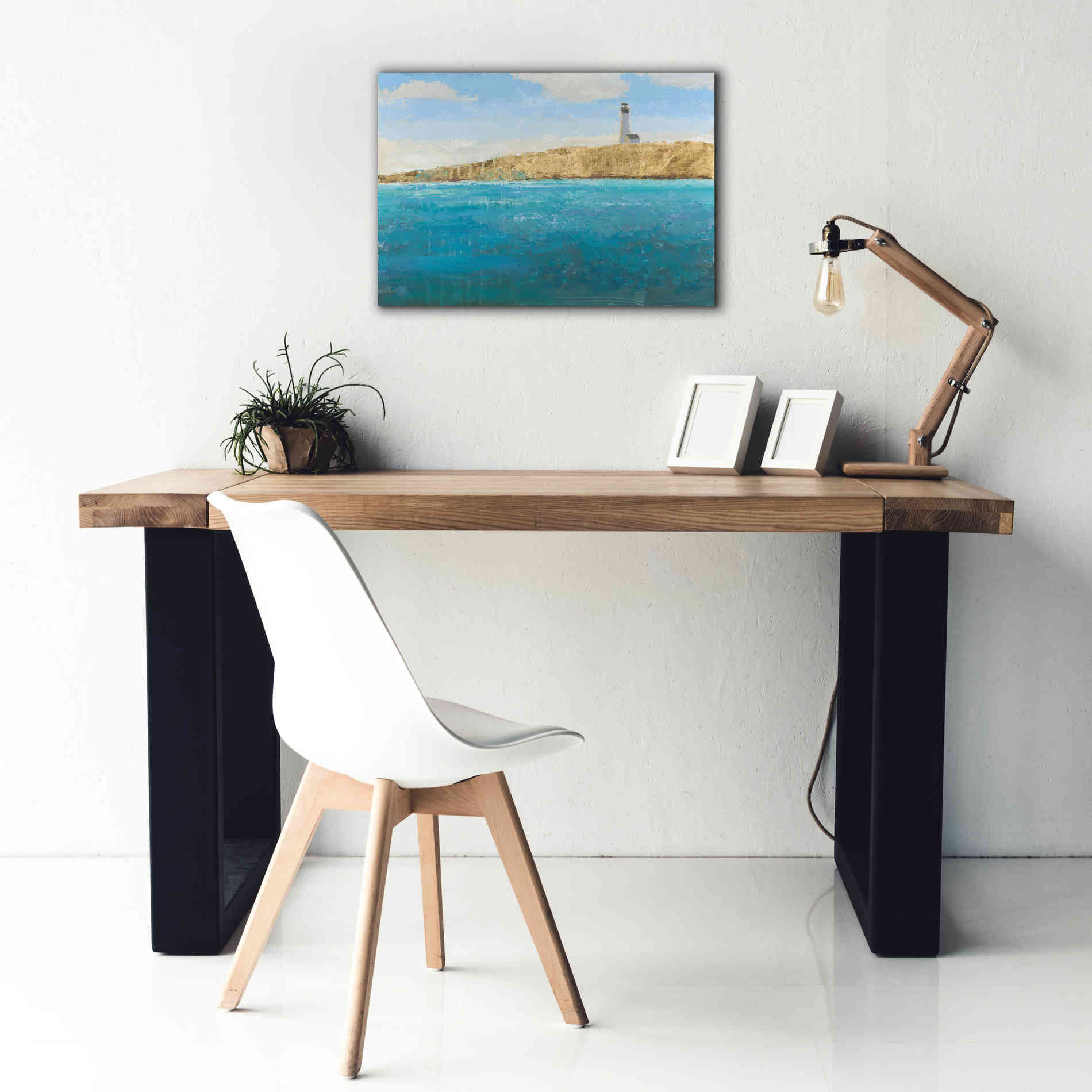 'Lighthouse Seascape II' by James Wiens, Canvas Wall Art,26 x 18