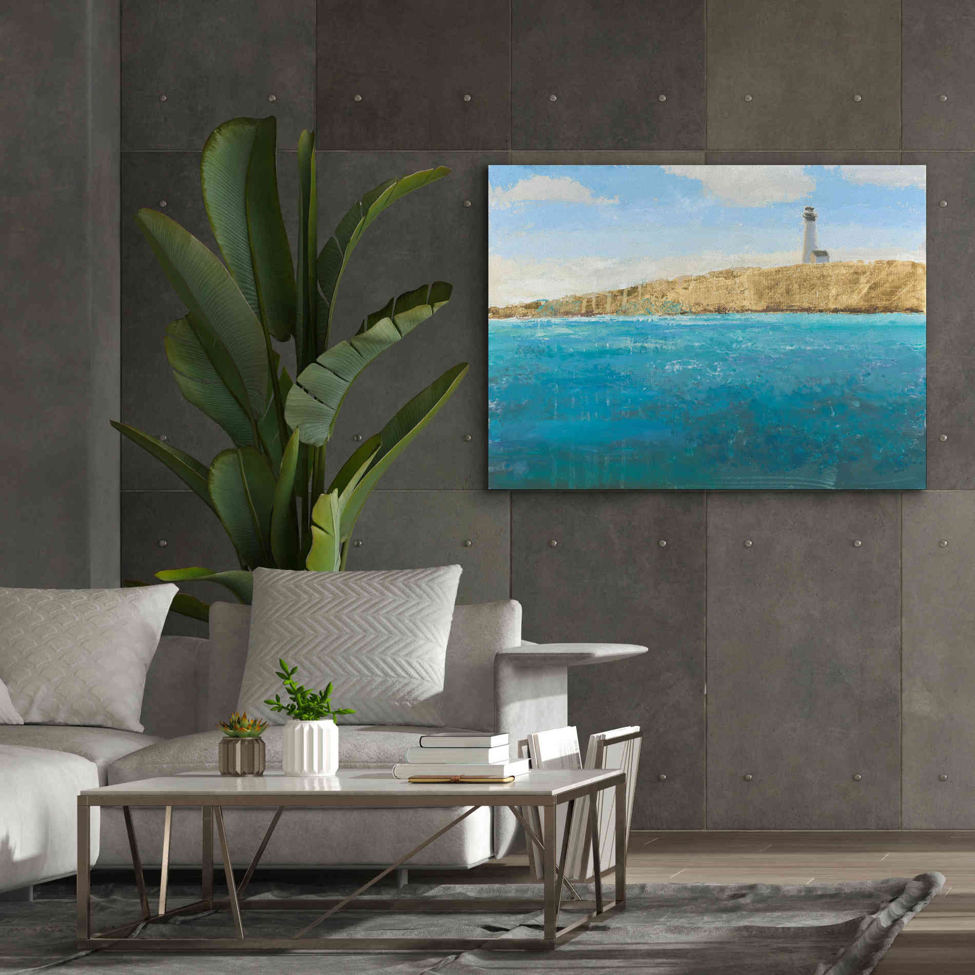 'Lighthouse Seascape II' by James Wiens, Canvas Wall Art,54 x 40