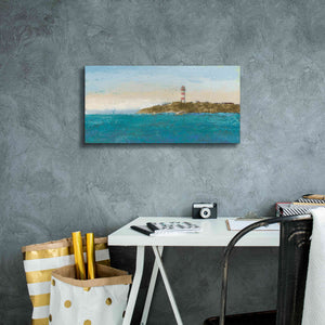 'Lighthouse Seascape I' by James Wiens, Canvas Wall Art,24 x 12