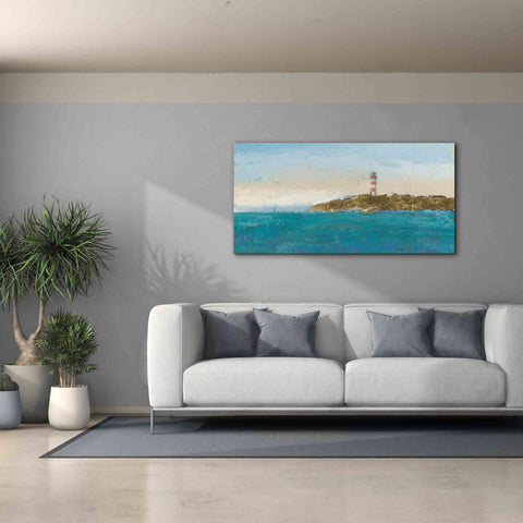 Image of 'Lighthouse Seascape I' by James Wiens, Canvas Wall Art,60 x 30