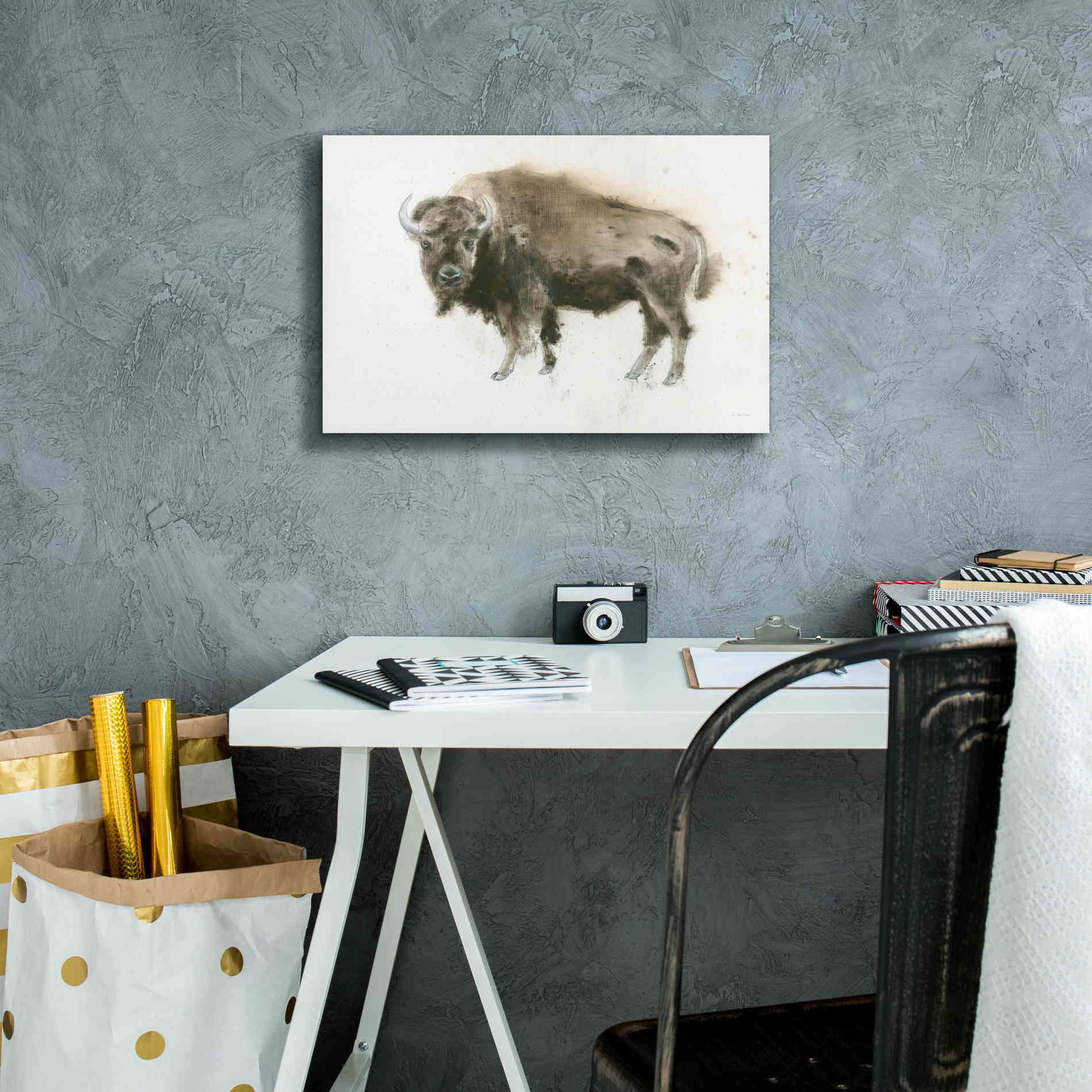 'Buffalo Bill' by James Wiens, Canvas Wall Art,18 x 12
